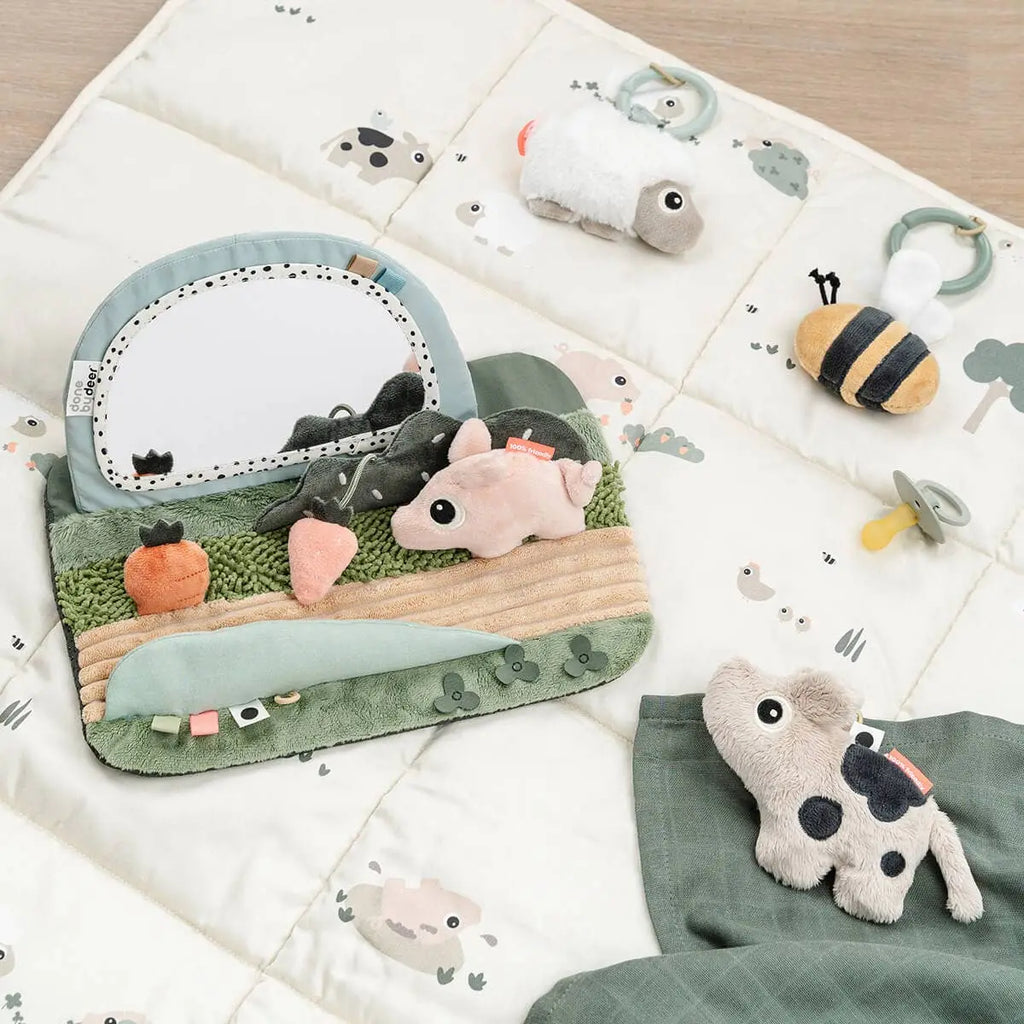 Espejo Sensorial Mini Granja - Tummy Time
