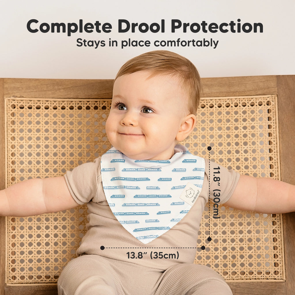 Set de 8 Baberos Bandana para niños y niñas